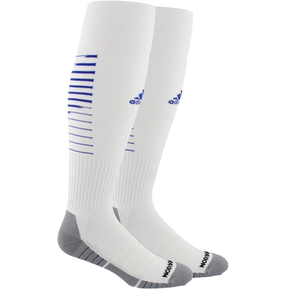adidas Team Speed II OTC Soccer Socks - White/Grey - Soccerium