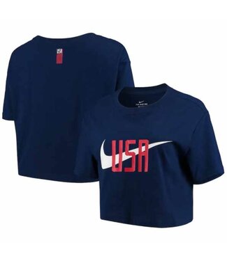 Nike Nike Womens USA  United States Swoosh  Crop Top - Navy