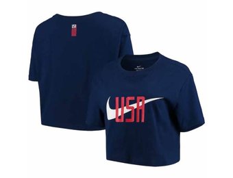 Nike Womens USA  United States Swoosh  Crop Top - Navy