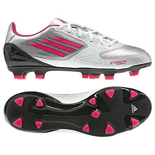 adidas Womens F10 TRX FG - White/Silver/Pink