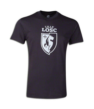 Lille LOSC - France Embossed Fan  Shirt - Black/Silver