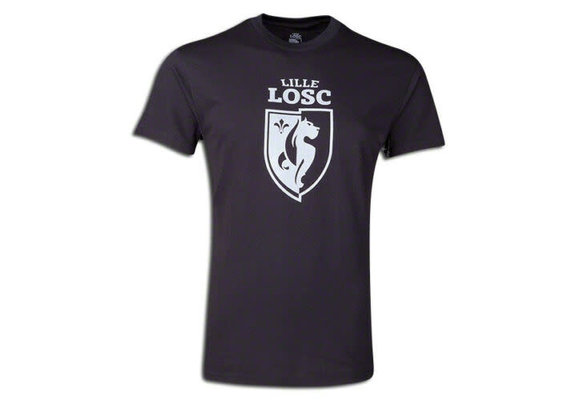 Lille LOSC - France Embossed Fan  Shirt - Black/Silver
