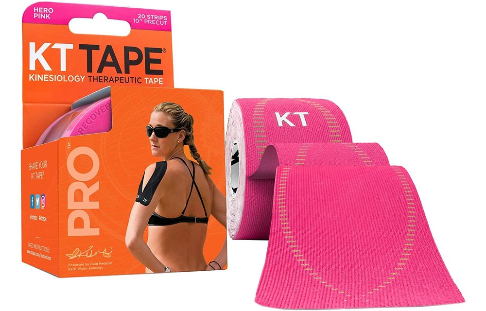 KT Tape PRO 20 Strip 10" Precut-   Hero Pink