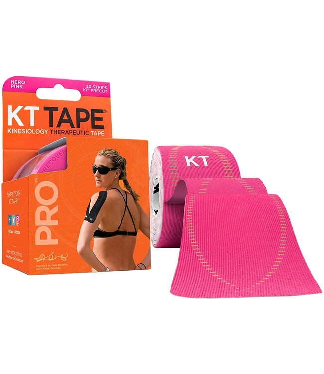 KT Tape KT Tape PRO 20 Strip 10" Precut-   Hero Pink