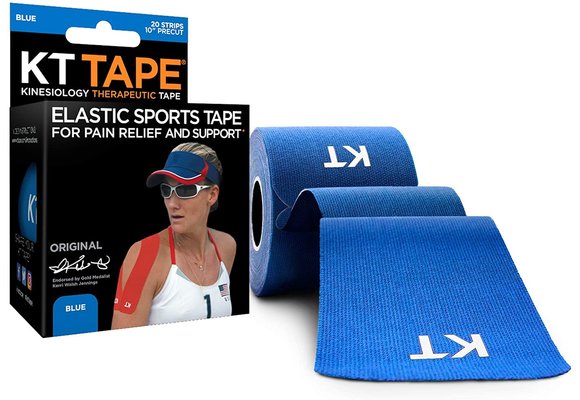 KT Tape Cotton 20 Strip 10" Precut - Blue