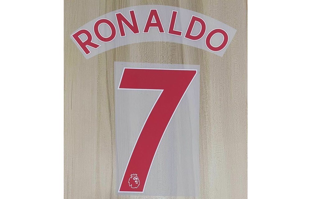Ronaldo #7 Manchester United 21/22 Away Red  Youth Nameset