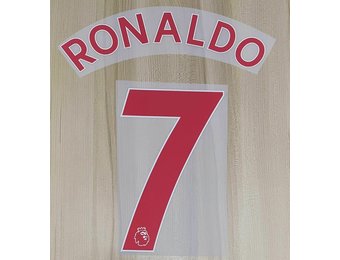 Ronaldo #7 Manchester United 21/22 Away Red  Youth Nameset