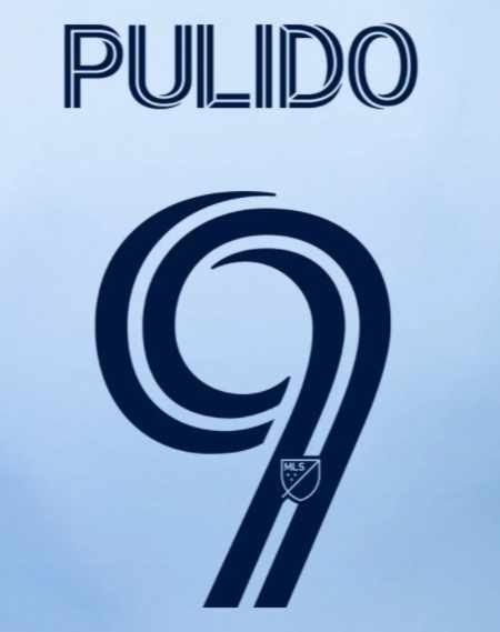 Pulido # 9 Sporting Kansas City 2021 Home  Adult Nameset