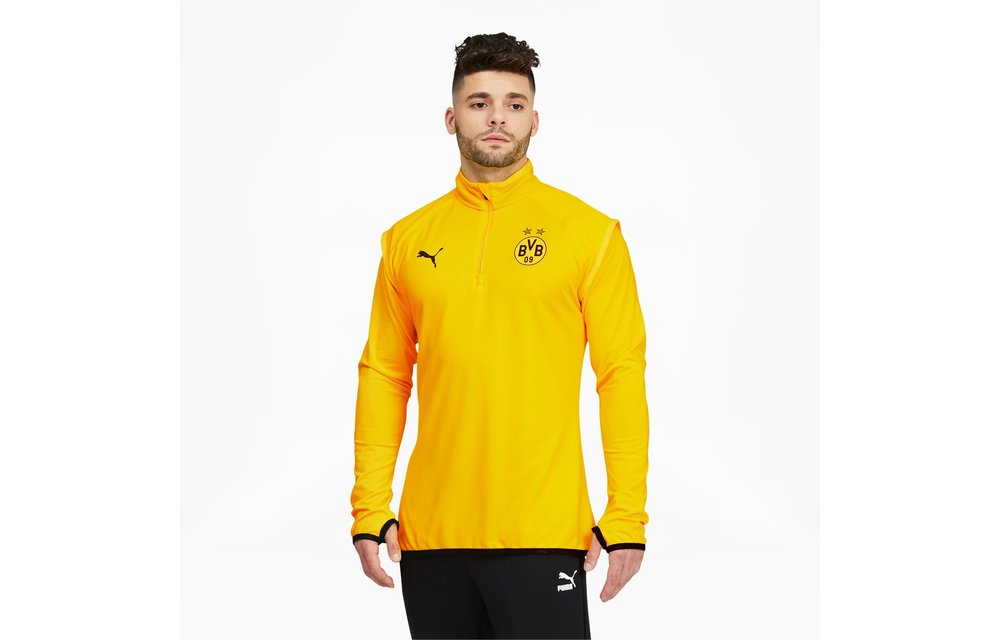 Puma BVB Borussia Dortmund Men's Warm Up Midlayer - Yellow/Black