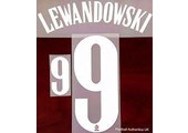 Lewandowski # 9 Poland Away  Nameset / White