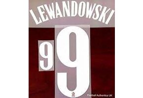Lewandowski # 9 Poland Away Nameset / White