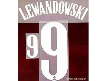 Lewandowski # 9 Poland Away Nameset / White