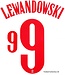 Uni-Sport Lewandowski # 9 Poland Home  Nameset / Red