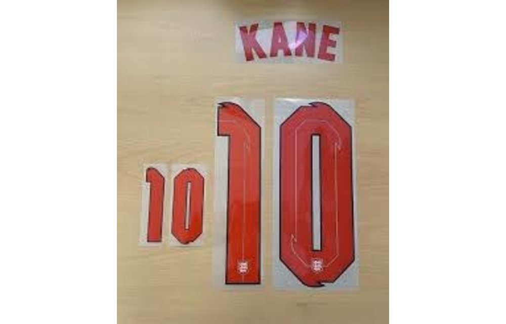 Kane # 10 England Home  Nameset / Red