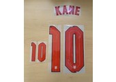 Kane # 10 England Home  Nameset / Red