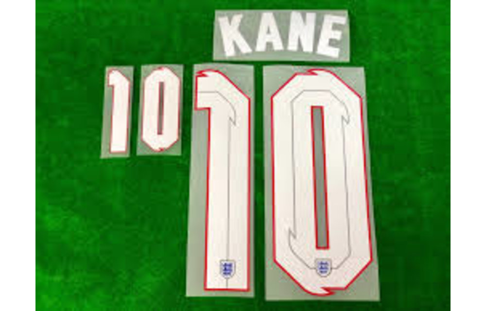 Kane # 10 England Away  Nameset / White