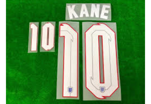 Kane # 10 England Away Nameset / White