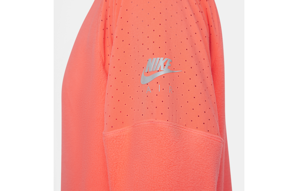 Nike Womens Dri-Fit Air MidLayer Silver - Top - Bright Mango/Reflective Soccerium