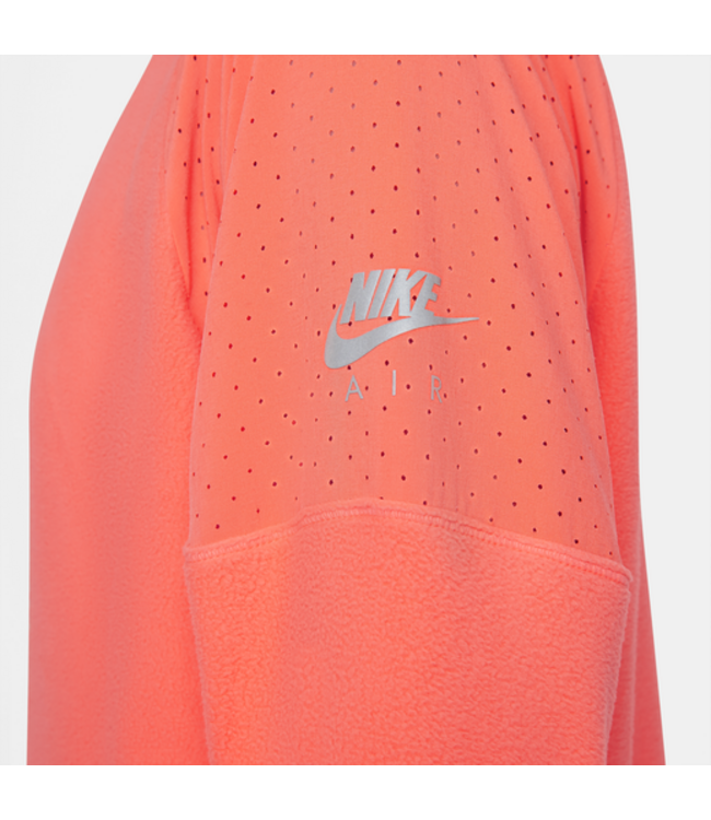 Nike Nike Womens Dri-Fit Air MidLayer Top - Bright Mango/Reflective Silver