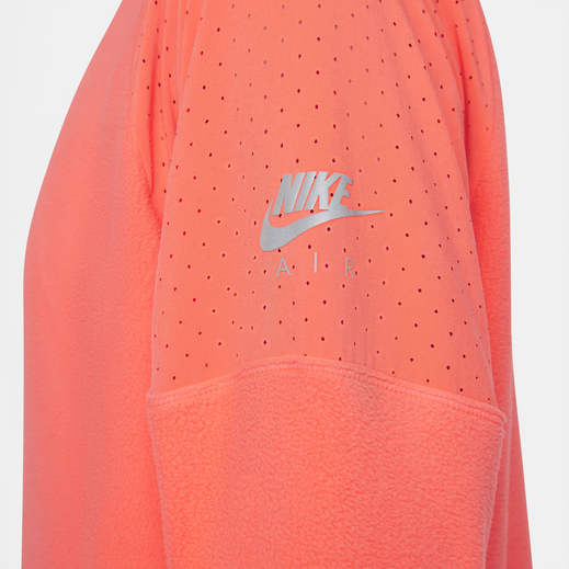 Nike Womens Dri-Fit Air MidLayer Top - Bright Mango/Reflective Silver