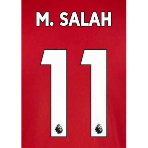 M. Salah #11 Liverpool FC Adult Home White Nameset