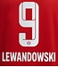 Uni-Sport Lewandowski # 9 Bayern Munich 21/22 Home Nameset / White