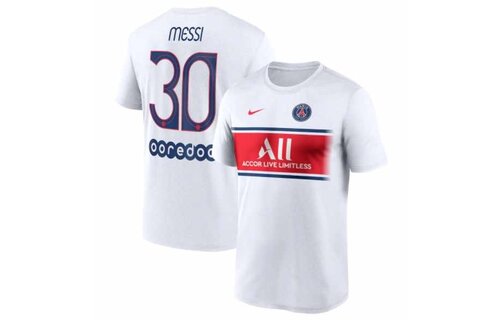 Nike PSG Paris Saint German Messi # 30 DriFit Hero Shirt - White