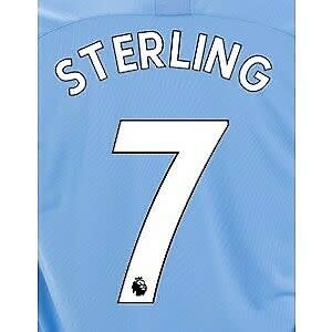 Sterling # 7 Manchester City Home - Third White  Nameset