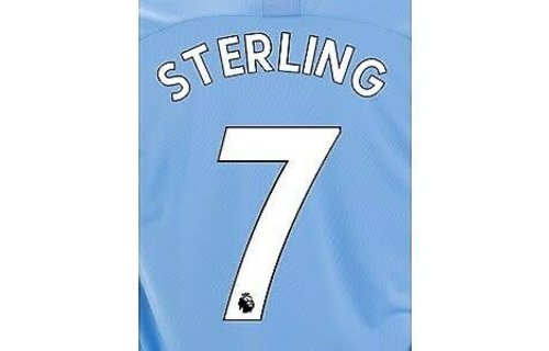 Sterling # 7 Manchester City Home - Third White  Nameset