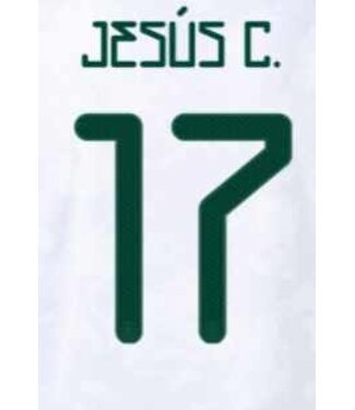 Uni-Sport J. Corona # 17 Mexico 2021 Away Nameset