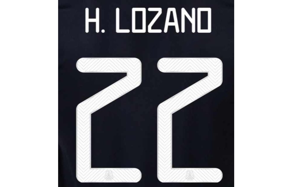 H. Lozano # 22 Mexico 2021 Home Nameset