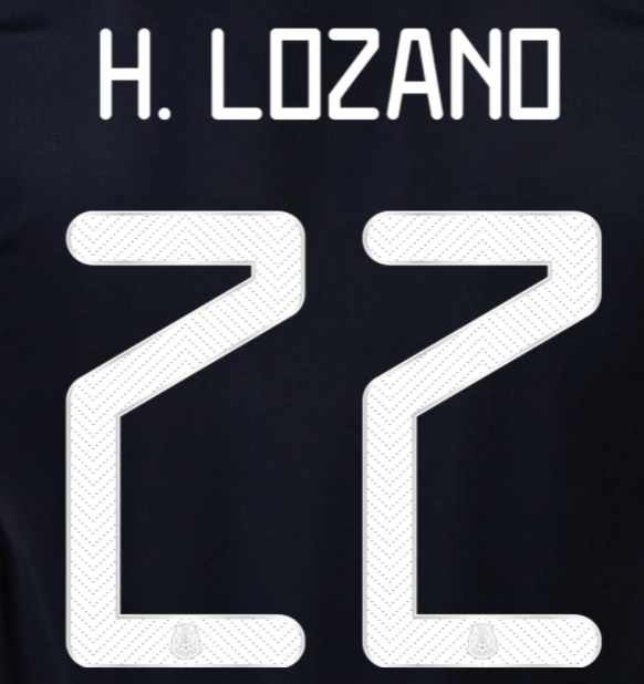 H. Lozano # 22 Mexico 2021 Home Nameset