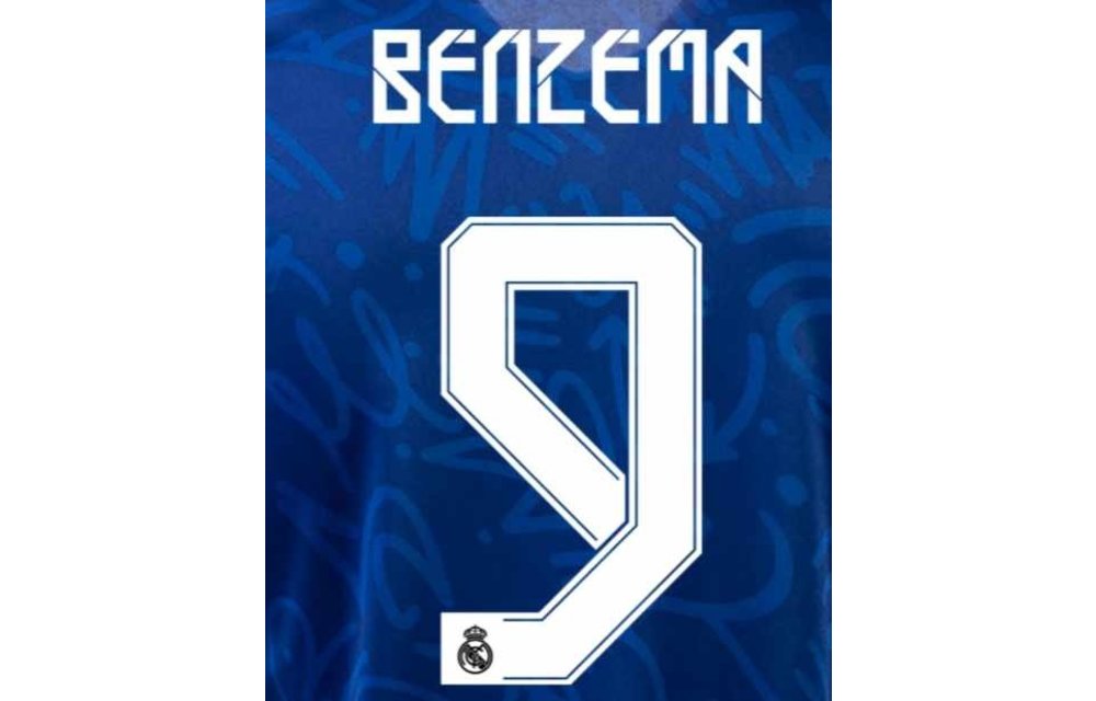 Benzema # 9 Real Madrid 21/22 Away -Third  Nameset