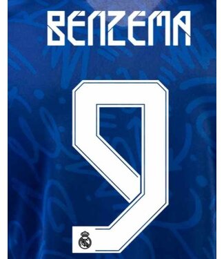 Uni-Sport Benzema # 9 Real Madrid 21/22 Away -Third  Nameset