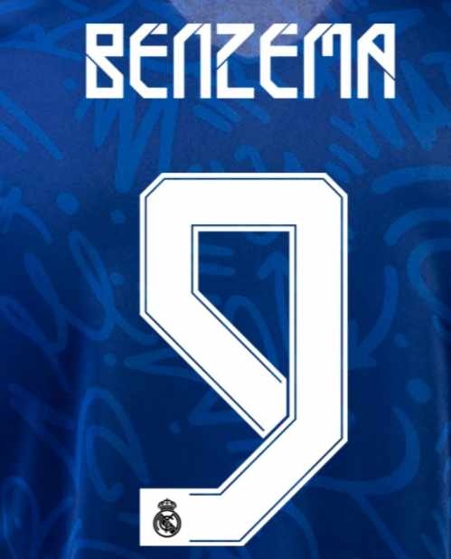 Benzema # 9 Real Madrid 21/22 Away -Third  Nameset