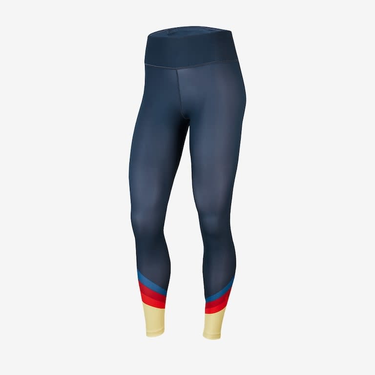 Nike 2020 - 21 Club America Womens Tights - Armory Navy/Lemon Chifron