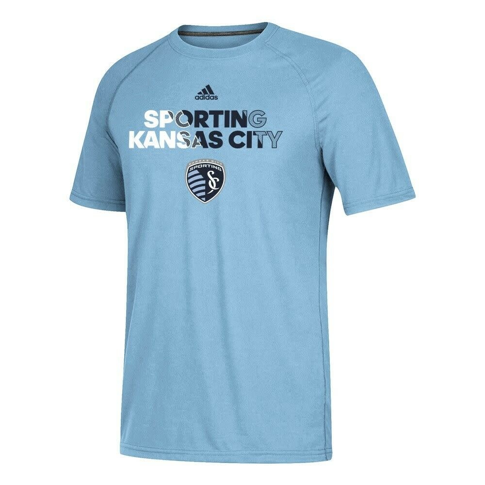 adidas Sporting Kansas City MLS Smoke Blue "Striker" Team Graphic T-Shirt