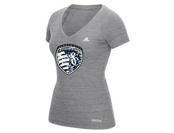 adidas Sporting Kansas City MLS Womens  Flower Explosion V-Neck T-Shirt