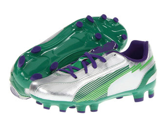 Puma Jr. evoSpeed 5 FG - Silver/Green/Violet