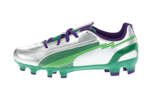 Puma Jr. evoSpeed 5 FG - Silver/Green/Violet
