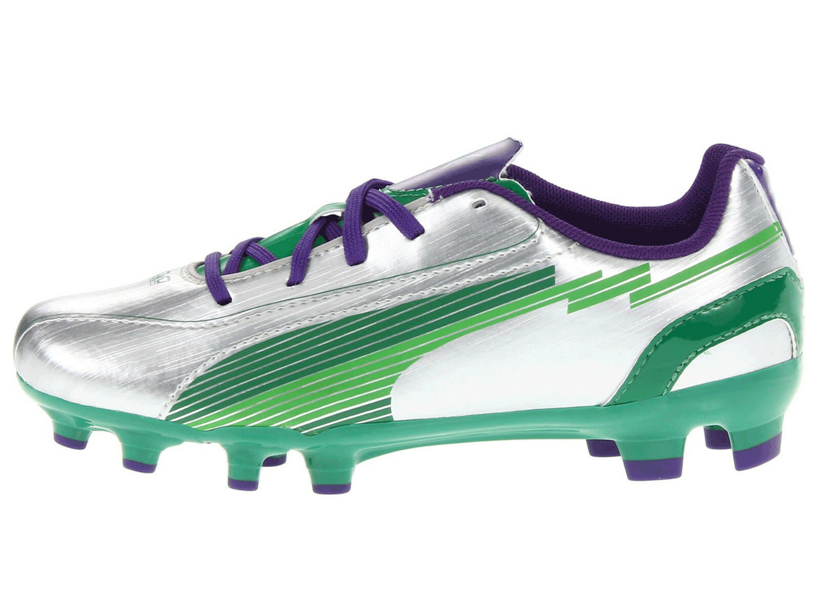 Puma Jr. evoSpeed 5 FG - Silver/Green/Violet