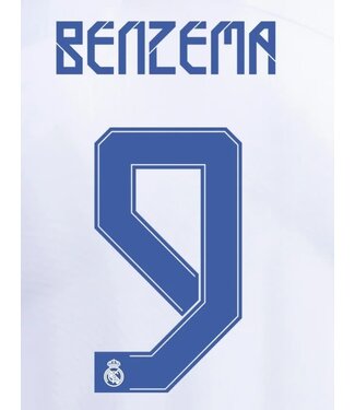 Uni-Sport Benzema # 9 Real Madrid 21/22 Home  Nameset