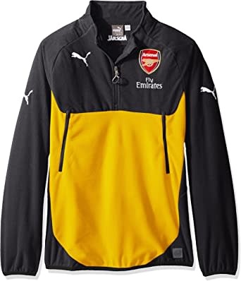 格安SALEスタート!の商品をすべて Arsenal Puma 1/4 Grey/Yellow - Top Training Fleece Zip ウェア