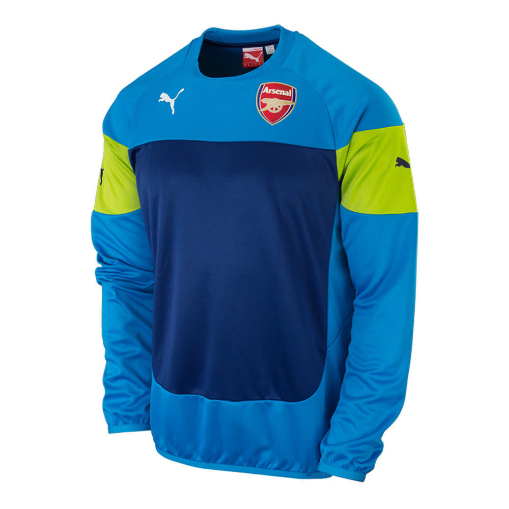 Puma Arsenal FC Official 2014-2015 Long Sleeve Training Top-Turquoise
