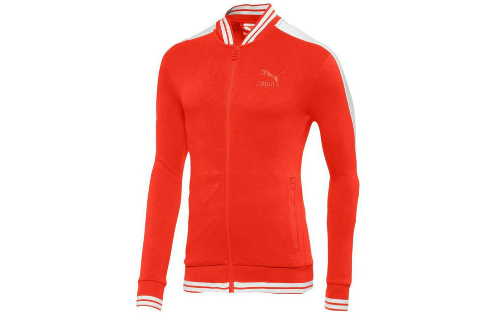 Puma T7 Full Zip 2013 Sweat Casual Track Training Jacket - Red / White