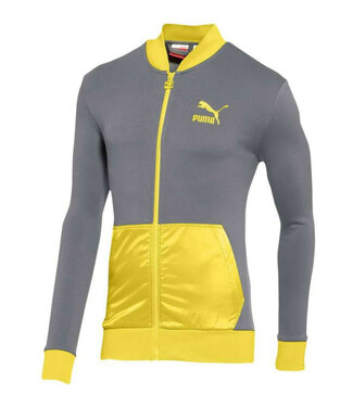 Puma Puma CB Organic Full Zip 2013 Colorblock Casual Jacket - Navy Gray / Yellow