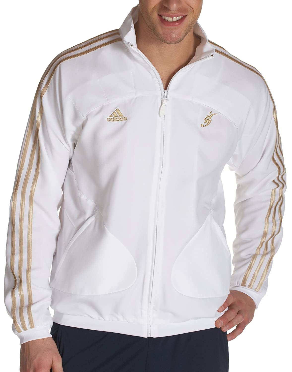 White and hot sale gold adidas outfit