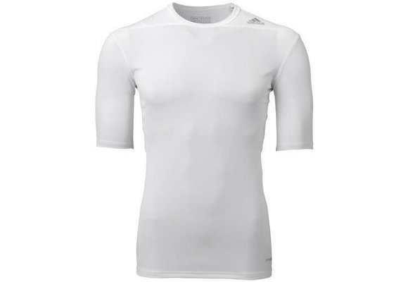 adidas TechFit 14 Compression SS ClimaLite Underlayer - White
