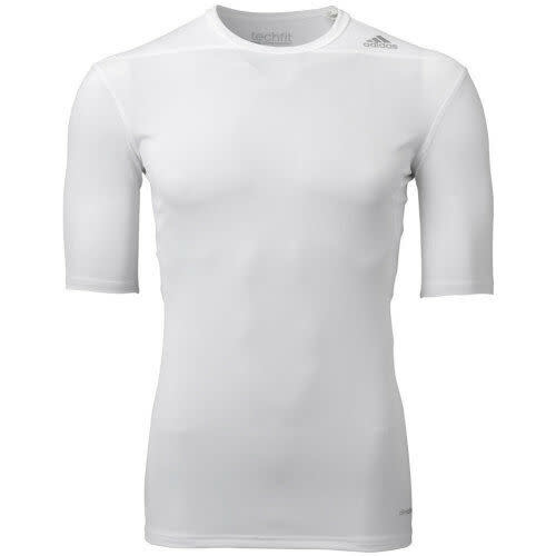 adidas TechFit 14 Compression SS ClimaLite Underlayer - White