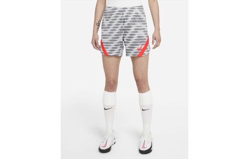 Nike Womens Dri Fit Strike Soccer Shorts White Black Bright Crimson Soccerium